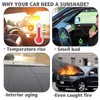 XYHAOAI Windshield Sun Visor Cover, Foldable UV Screen Protector Compatible