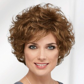 Nora Whisperlite Wig by Paula Young - Short, Volume-Rich Layers Of Soft, Feathery Waves / 20+ Multi-tonal Shades of Blonde, Grey, Brown, and Red