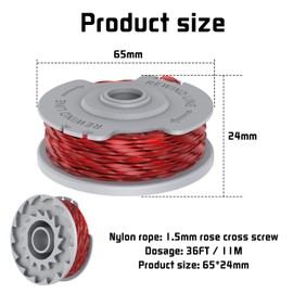 MUFUSHAN Replacement Strimmer Spool for Flymo, OEM 510747890 Replacement Spool Line for Flymo FLY047,Flymo Sabre Trim,Contour Power Plus Cordless,Cordless Contour XT,Cordless Contour 500XT
