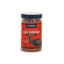 Fluker's All Natural Large Sun-Dried Red Shrimp, High Protein Treats, Aquatic Turtle Food, Great for Aquatic Frogs, Tegus, Monitors, and Tropical Fish, 2.5 oz