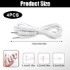 4Pack Lead Wires for TENS Machines, Flexible Electrode Cables Compatible
