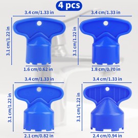 20 PCS Faucet Aerators Faucet Cache Aerators Replacement with 4 PCS Faucet Aerator Removal Tool Faucet Aerator Key Removal Wrench, Water Saving Sink Flow Restrictor Set, Male Threads 16.5 18.5 21.5 24