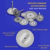 10pcs/Set Diamond Cutting Wheels with 3mm Mandrel Diamond Cutting Discs