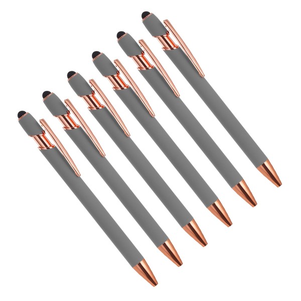 YOKIVE 6 Pcs Ballpoint Pen with Stylus Tip, 2 in