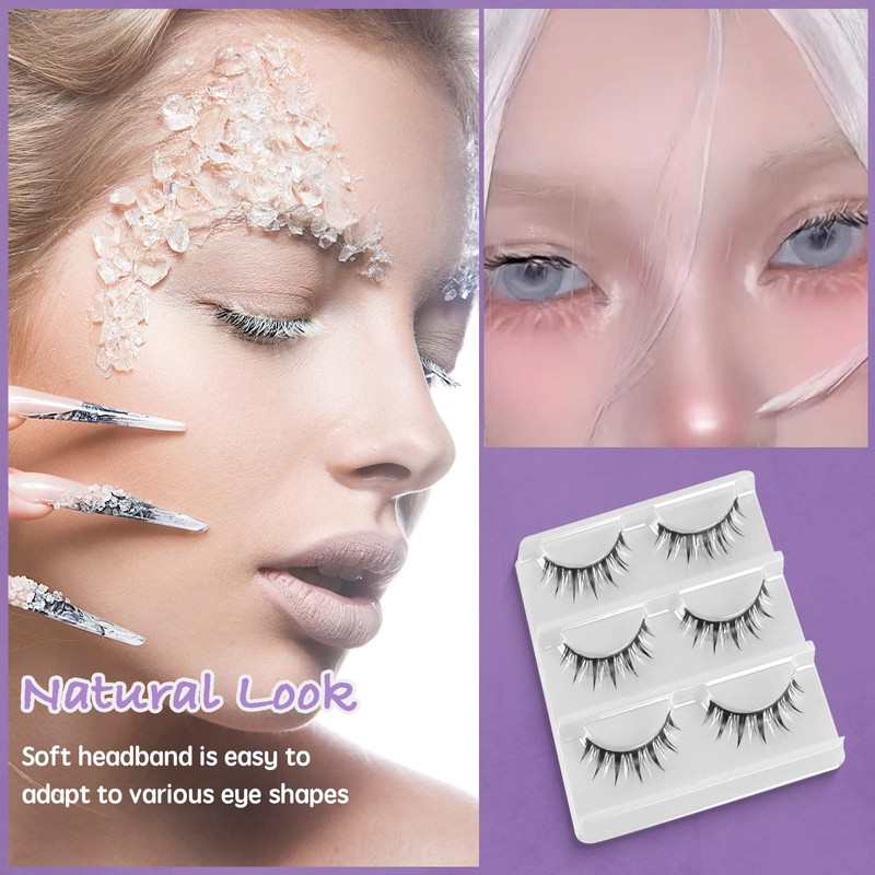 Manga Lashes Natural Wet Look Wispy Spiky Lashes Anime Eyelashes