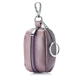 Genuine Leather Key Case Universal Car Key Case Car Key Bag Remote Control Wallet Bag Key Case Zip Key Fob Car Key Holder Purple