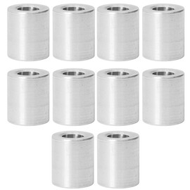 Zhooooonglf 10Pcs M6 Aluminum Spacers, Metal Spacer Aluminum Round 6.2mm ID x 12mm OD x14mm L Thickness Screw Standoff for M6 Screw Bolts Silver