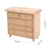 Agatige Wooden Dollhouse Furniture, Dollhouse Miniature Cabinet Chest of Drawer