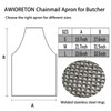 AWIORETON Chainmail Apron for Butcher, Cut Resistant Apron for Meat
