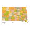 South Dakota ZIP Code Map with Counties - Large -