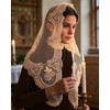 Bozidol Mantilla Triangle Embroidered Fatima Virgin Mary Rose Veil -