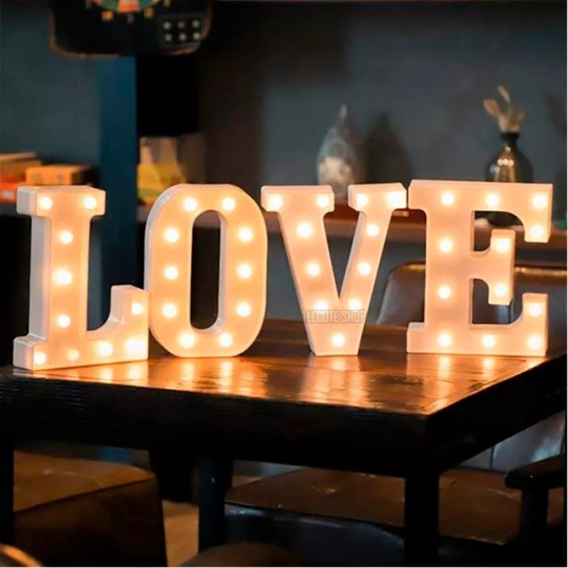 Letras Letra J Luminosas Led Decoracion Adorno Centro Mesa Boda