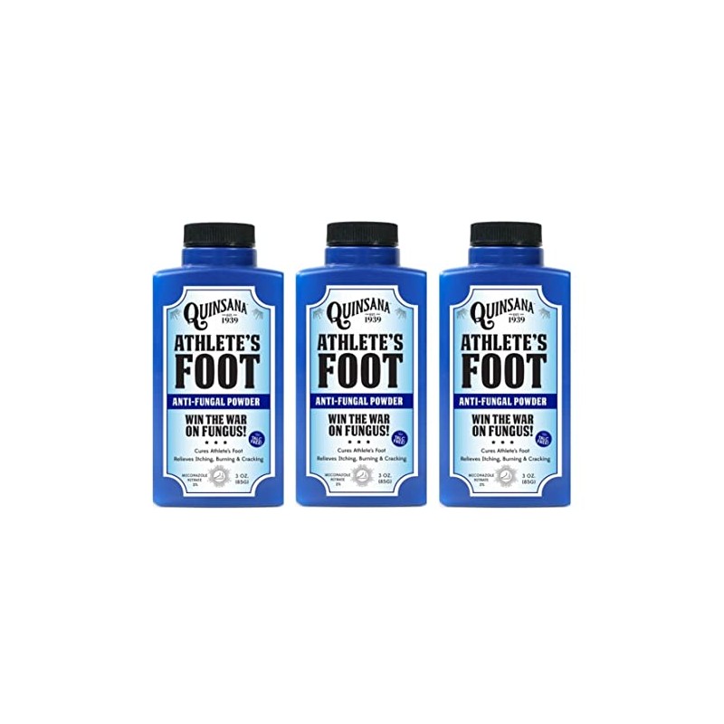 Vitonus Quinsana Athlete's Foot Powder, 3-Ounce Bottle (3)