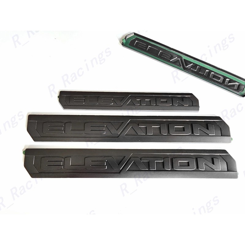GMC OVERLAY 3PCS Matte Black Door Rear Elevation Emblem Badge