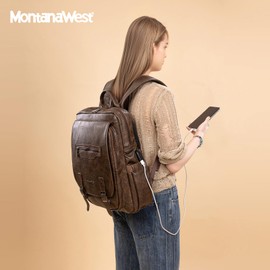 Montana West Laptop Backpack 15.6 Inch Work Backpack Purse for Women Travel Casual Daypack Bookbags with USB Port