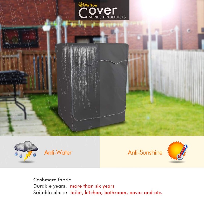 Washing Machine Cover/Dryer Cover,Fit for Most 7.5-12KG. Front-loading Machine,Cover on