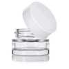 JUVITUS Clear Glass 0.25 oz Thick Wall Balm Empty Jars