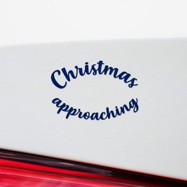 Transparent Decal Stickers of Christmas Approaching (Navy Blue) Premium Waterproof Vinyl Decal Stickers for Laptop Phone Accessory Helmet Car Window Mug Tuber Cup Door Wall Deco ANDSKUSf87543AB080922