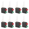 100Pcs LED Plastic Holder DualHole Black Square 90 Degree Curved