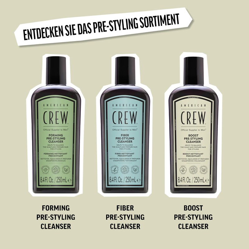 AMERICAN CREW – Boost Pre-Styling Shampoo, 250 ml, Volumenshampoo für