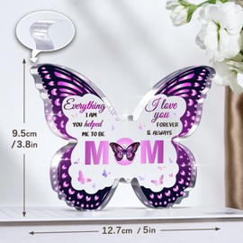 Gifts for Mom, Mom Birthday Gifts for Mom from Daughter Son, Mom Ideas - Butterfly Acrylic Decorations - Mothers Day Christmas Thanksgiving Valentines