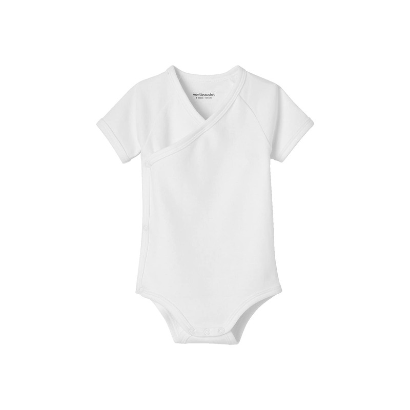 Vertbaudet Pack of 5 Newborn Bodysuits with Front Opening Short