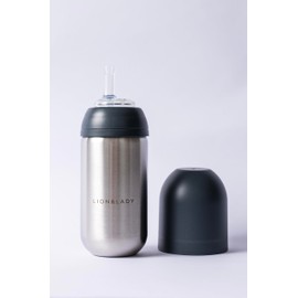 Toddler Straw Cup - 350ml 18/8 Stainless Steel (French Navy)