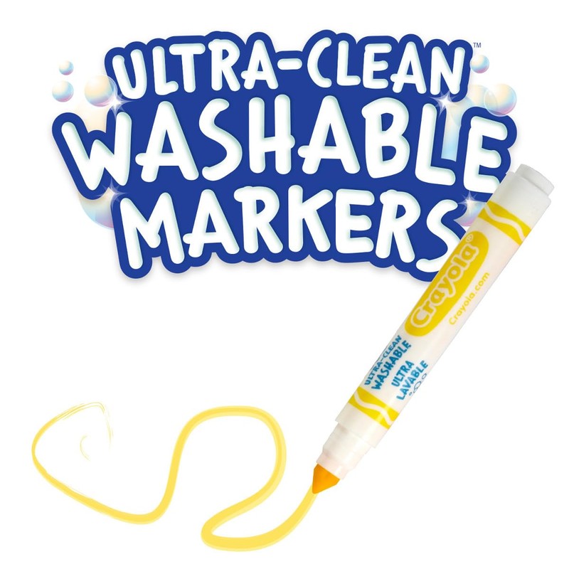 Crayola Ultra Clean Washable Broad Line Markers (12 Boxes), Bulk