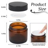 2oz Amber Glass Jars with Lids - Small Dark Glass