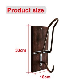 NIYATA Motorcycle Helmet Wall Mount Wall Mount with Hooks, Multifunctional Helmet Mount Wall, Wood, Durable, Can Hang Coats, Helmets, Hats, Jacket