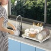 Buruis Dish Drying Rack for Kitchen Countertop, Large Capacity Gold