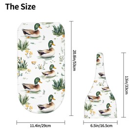 KiuLoam Cute Mallard Ducks Swimming Swaddle Blanket with Beanie Hat Set Newborn Receiving Blankets Baby Swaddle Wrap Soft Sleep Sack for Baby Boys and Girls