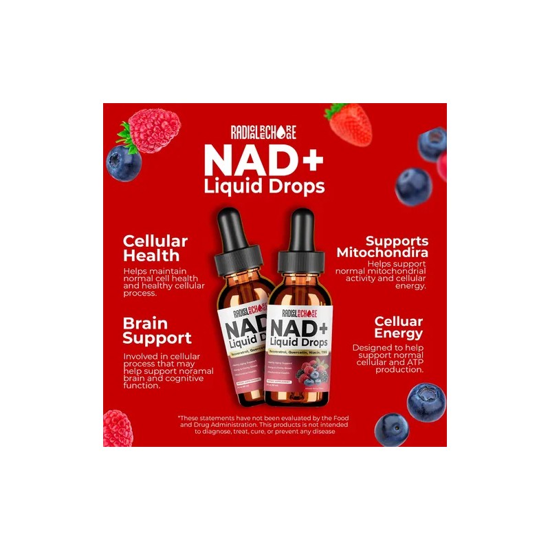 Radical Recharge Nad+ Gotas Líquidas 2 Fl Oz