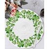 Green Shamrock Round Braided Placemats Set of 2 St. Patrick's