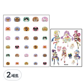 Kriskind infant nail sticker character + tattoo sticker random delivery, RKS001, 2 sets / 크리스킨드 유아용 네일스티커 캐릭터 + 타투스티커 랜덤 발송, RKS001, 2세트
