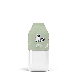 monbento Children's MB Positive S Raccoon Drinking Bottle, 330 ml, Leak-Proof Water Bottle, Raccoon, Perfect for School, BPA Free