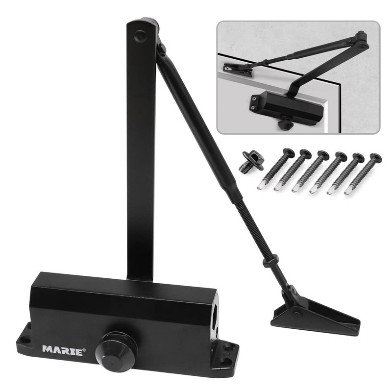 Marie Hold Open Door Closer Applies Regular,Top Jamb Mounting,Adjustable Automatic