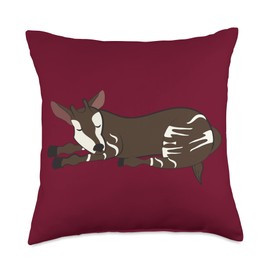 Kaisi Drawing,snooze,snooze,dream Sleep,dream Pajamas, Snooze Light Children, Okapi Sleep Throw Pillow, 18x18, Multicolor