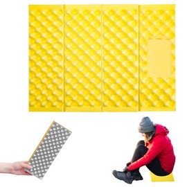 Sueving Folding Sit Mat, Waterproof Folding Hiking Seat Pad, Portable Outdoor Seat Cushion Mat for Hiking Camping Fishing (Yellow)