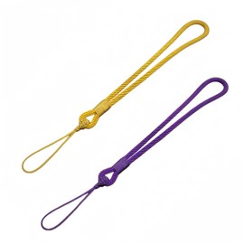 Danni Yan Cell Phone Lanyard Braided Phone Wrist Strap Mobile Wrist Lanyard Phone Chain Mobile Phone Strap 2 Pcs Purple/Yellow