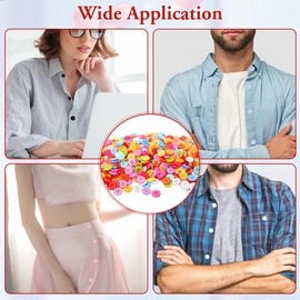 1000 PCS Round Mixed Button 10mm Resin Sewing Buttons 4 Holes Buttons for Clothes Sewing DIY Craft Projects