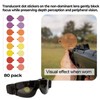 80-Pack 20mm Translucent Dot Patches for Shooting Glasses,Magic Dot for