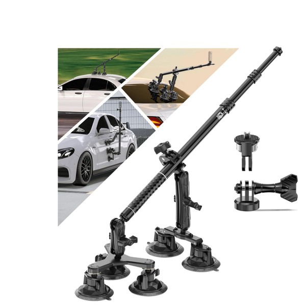 VAZESWIN Five Suction Cup Car Mount with Aluminum Alloy Extendable