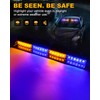HLauto 6Z4J Emergency Dash Strobe Lights: 2x16.8 inch Blue Amber