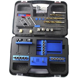 HITOMEN Adjustable Doweling Jig Kit with 5 Drill Sleeves (6/8/10mm) for Precise Dowel Hole Drilling in Woodworking