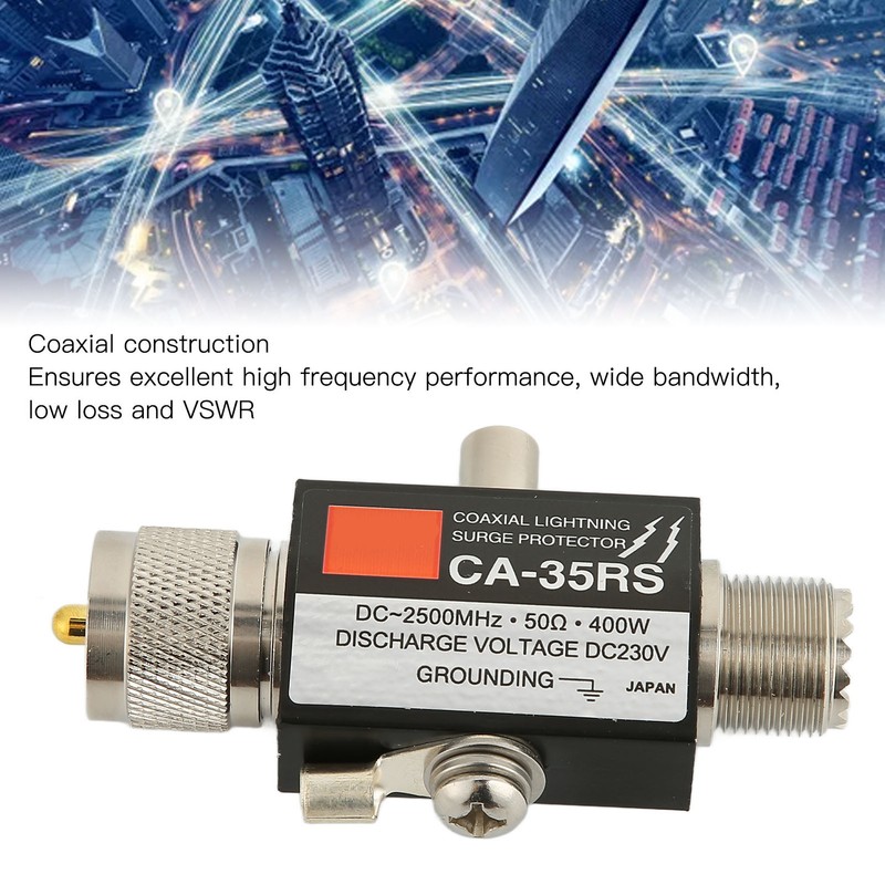 UHF Coaxial Lightning Surge Arrester 400W Male to Female Lightning