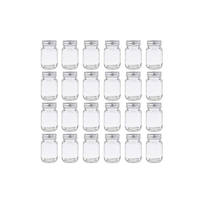 U Pack 2oz Mason Jar with Silver Lid for Honey