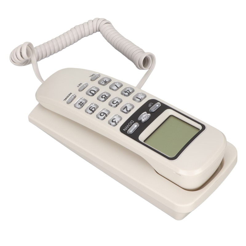 Wired Wall Phone Multifunctional Calendar LCD Display Caller ID Landline