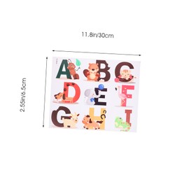 BESPORTBLE 26Pcs Colorful Non Magnetic Eva Animal Alphabet Stickers for Rooms Educational Wall Decals for Classroom Playroom Nursery Decor Smooth Surface Rounded Corners Fun