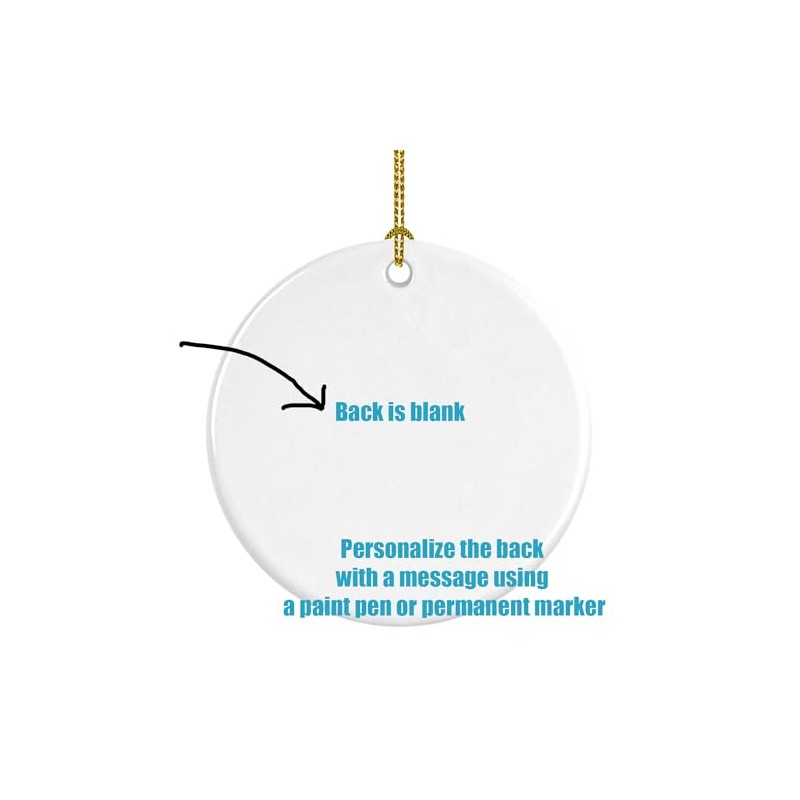 Christmas Yellow Labrador Retriever Ceramic Ornament